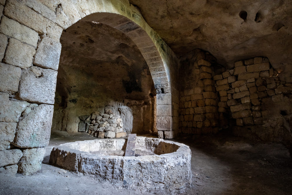 Ancient underground oil mill Altamura Puglia.