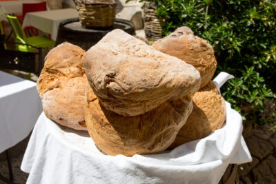 Fresh baked Altamura bread Puglia